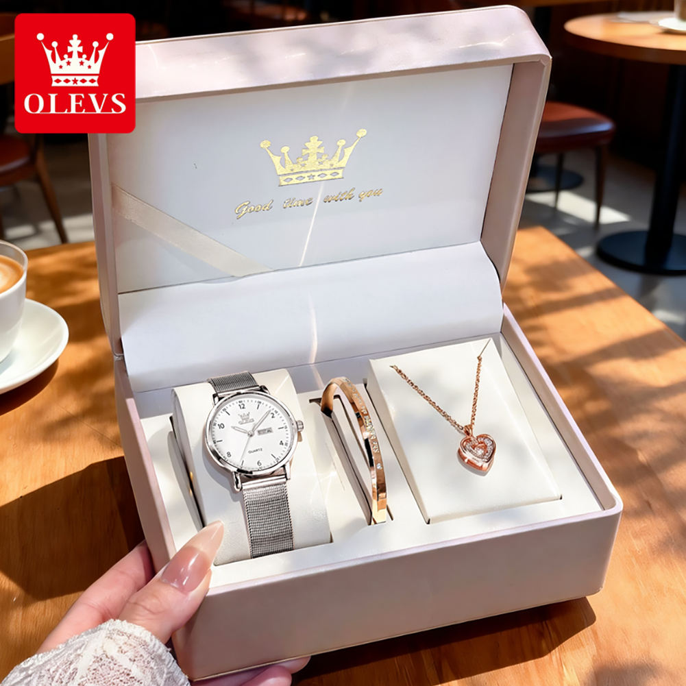 Relojes OLEVS 2996 para mujer, - Watch Display Box reseña y precio